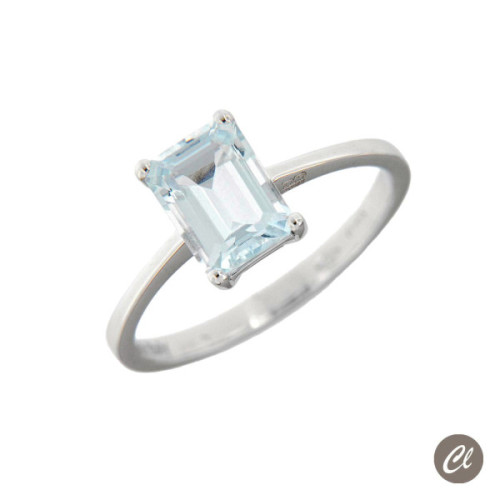 ANILLO O/BLANCO Y AGUAMARINA 1.60 QT