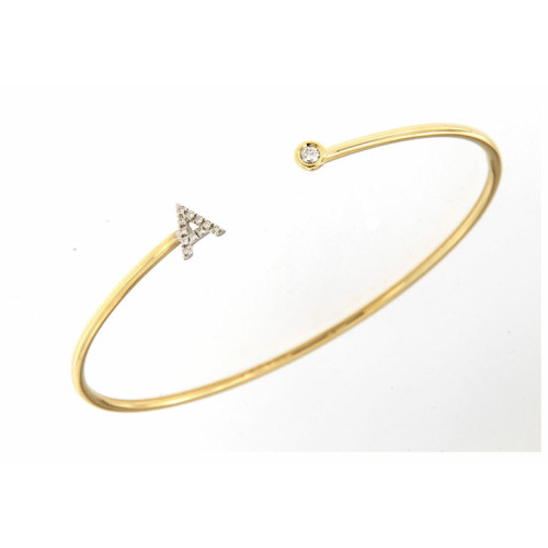 PULSERA INICIAL ORO Y BRILLANTES 0.11 QT