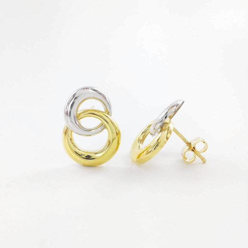 PENDIENTES ORO BICOLOR NUDO