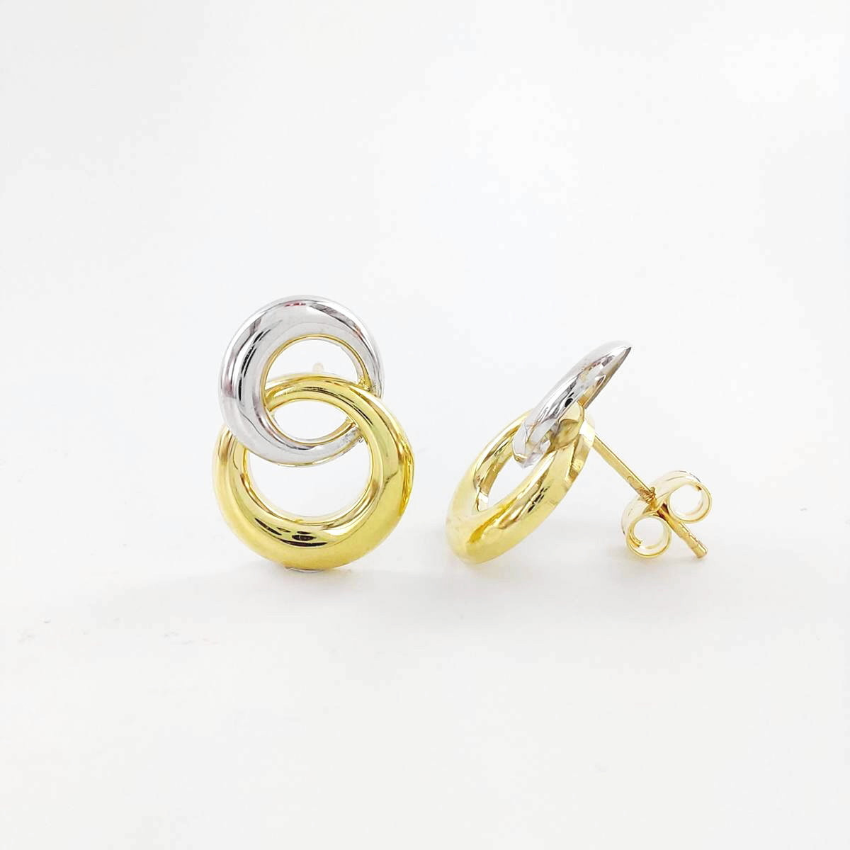 PENDIENTES ORO BICOLOR NUDO