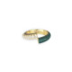 ANILLO PLATA BAÑADO EN ORO ESMALTE VERDE