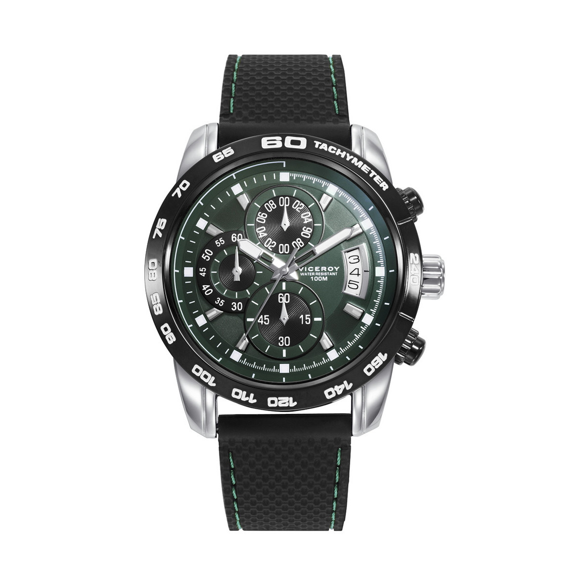 RELOJ CRONO ACERO IP NEGRO VICEROY