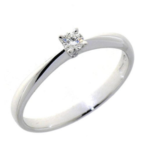 ANILLO ORO BLANCO Y BRILLANTE 0.08 QT