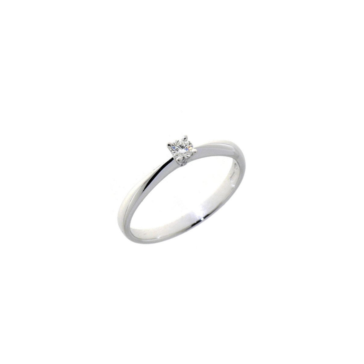 ANILLO ORO BLANCO Y BRILLANTE 0.08 QT