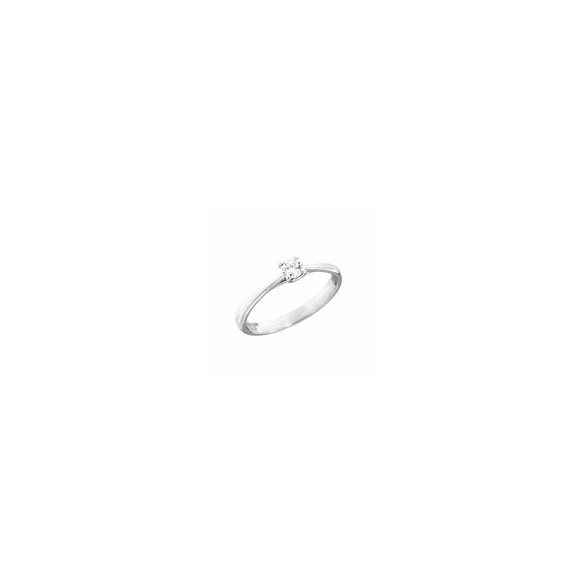 ANILLO ORO BLANCO Y BRILLANTE 0.08 QT