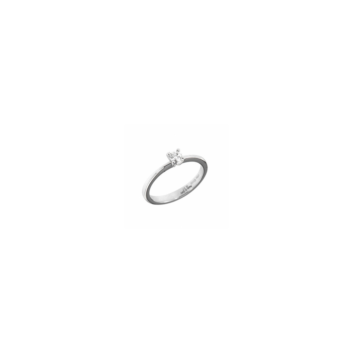 ANILLO ORO BLANCO Y BRILLANTE 0.08 QT