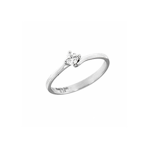 ANILLO ORO BLANCO Y BRILLANTE 0.07 QT