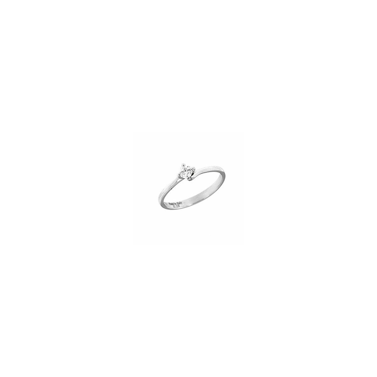 ANILLO ORO BLANCO Y BRILLANTE 0.07 QT