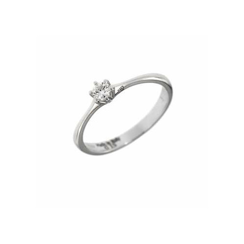 ANILLO ORO BLANCO Y BRILLANTE 0.09 QT