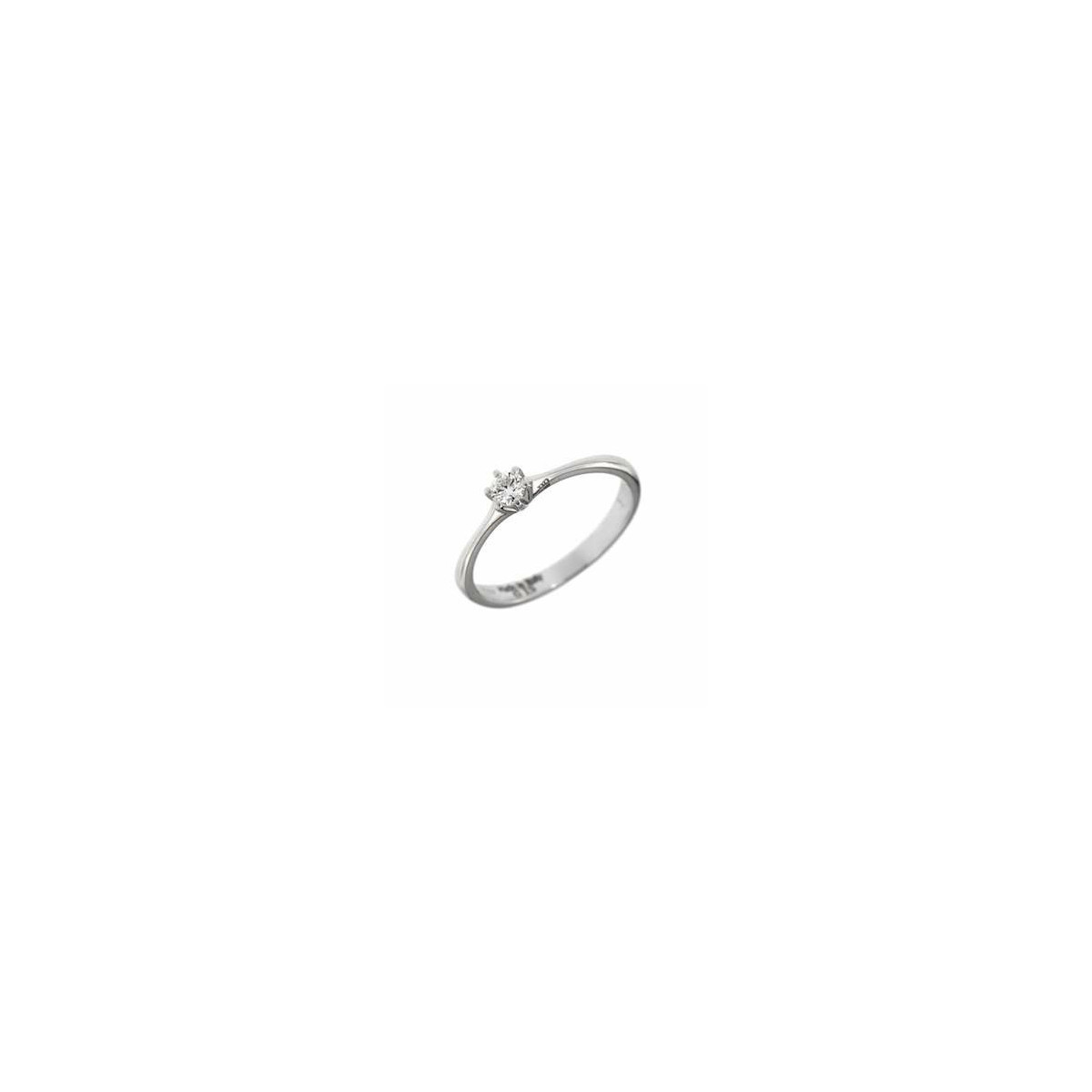 ANILLO ORO BLANCO Y BRILLANTE 0.09 QT