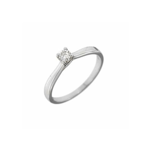 ANILLO ORO BLANCO Y BRILLANTE 0.09 QT