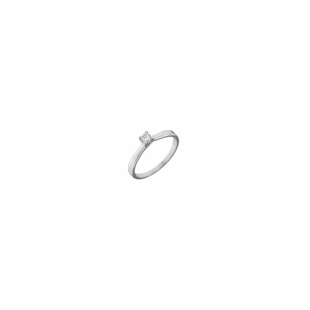 ANILLO ORO BLANCO Y BRILLANTE 0.09 QT